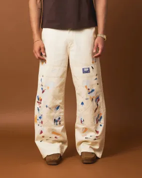 404 Off-White Double-Knee Painter Pants - Enhanced Title