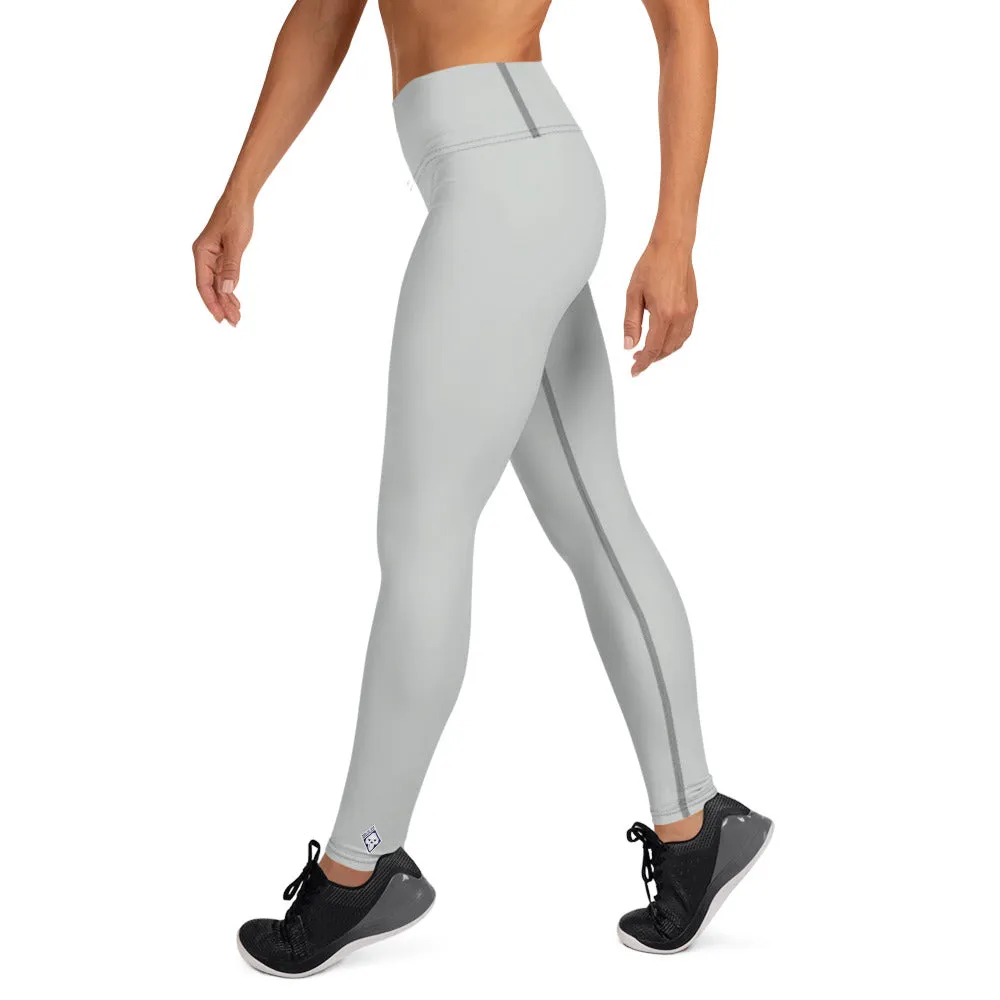 Active Chic: Women's Solid Color Yoga Pants Leggings - Smoke