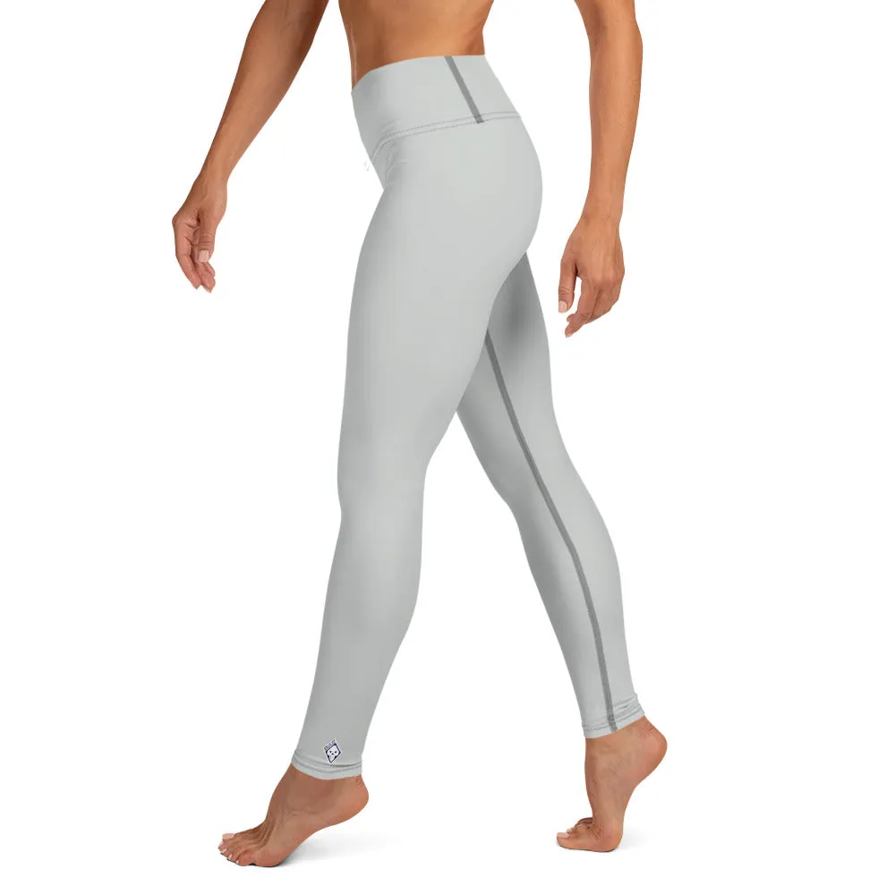 Active Chic: Women's Solid Color Yoga Pants Leggings - Smoke