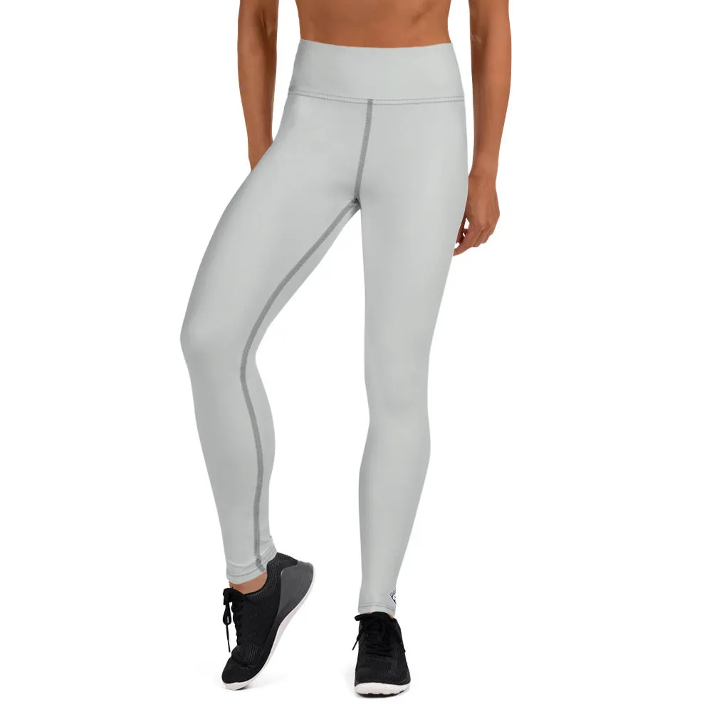 Active Chic: Women's Solid Color Yoga Pants Leggings - Smoke