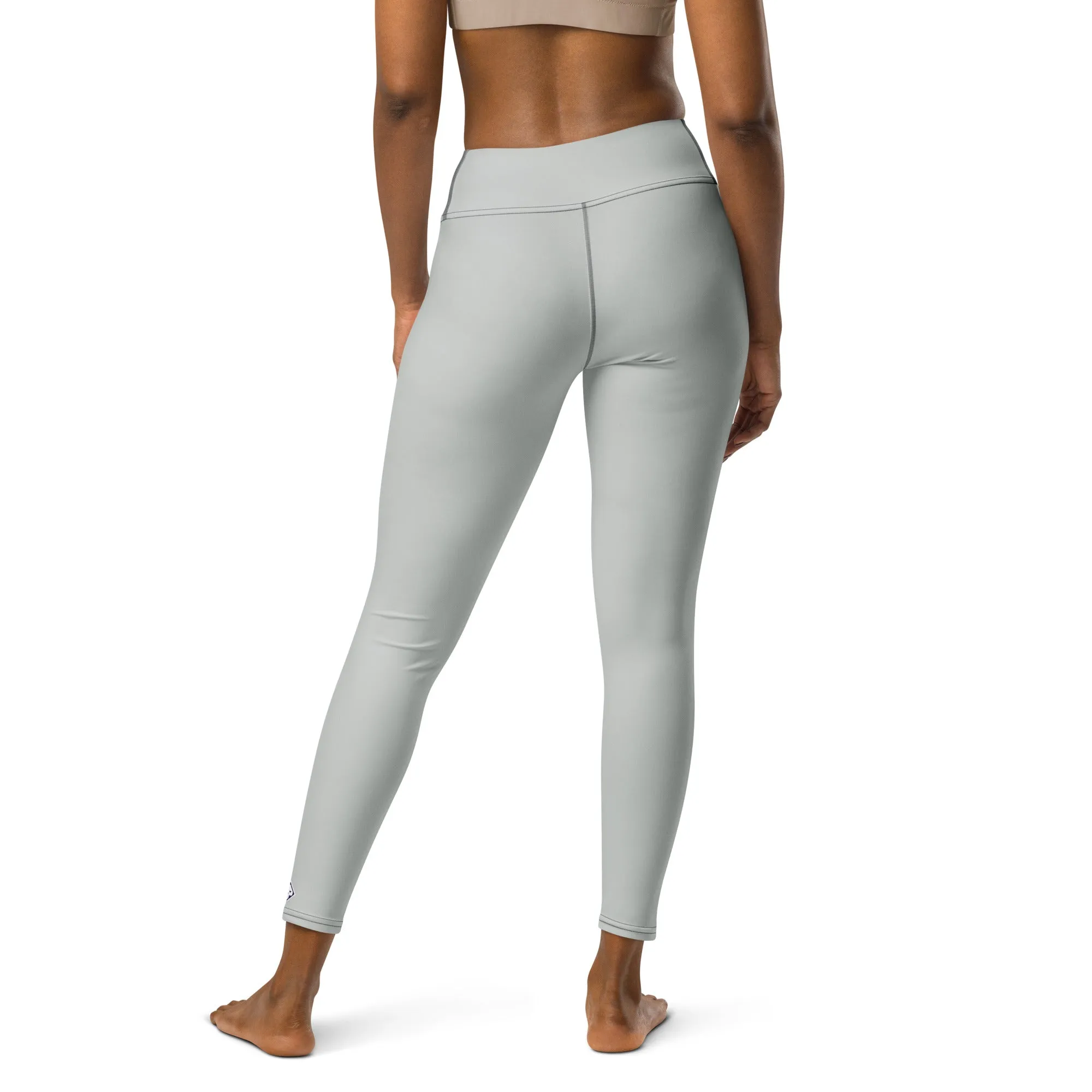 Active Chic: Women's Solid Color Yoga Pants Leggings - Smoke