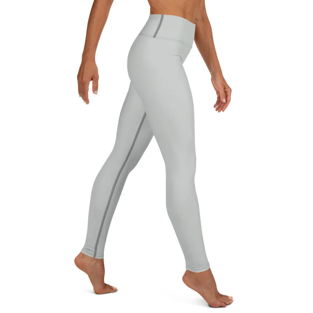 Active Chic: Women's Solid Color Yoga Pants Leggings - Smoke