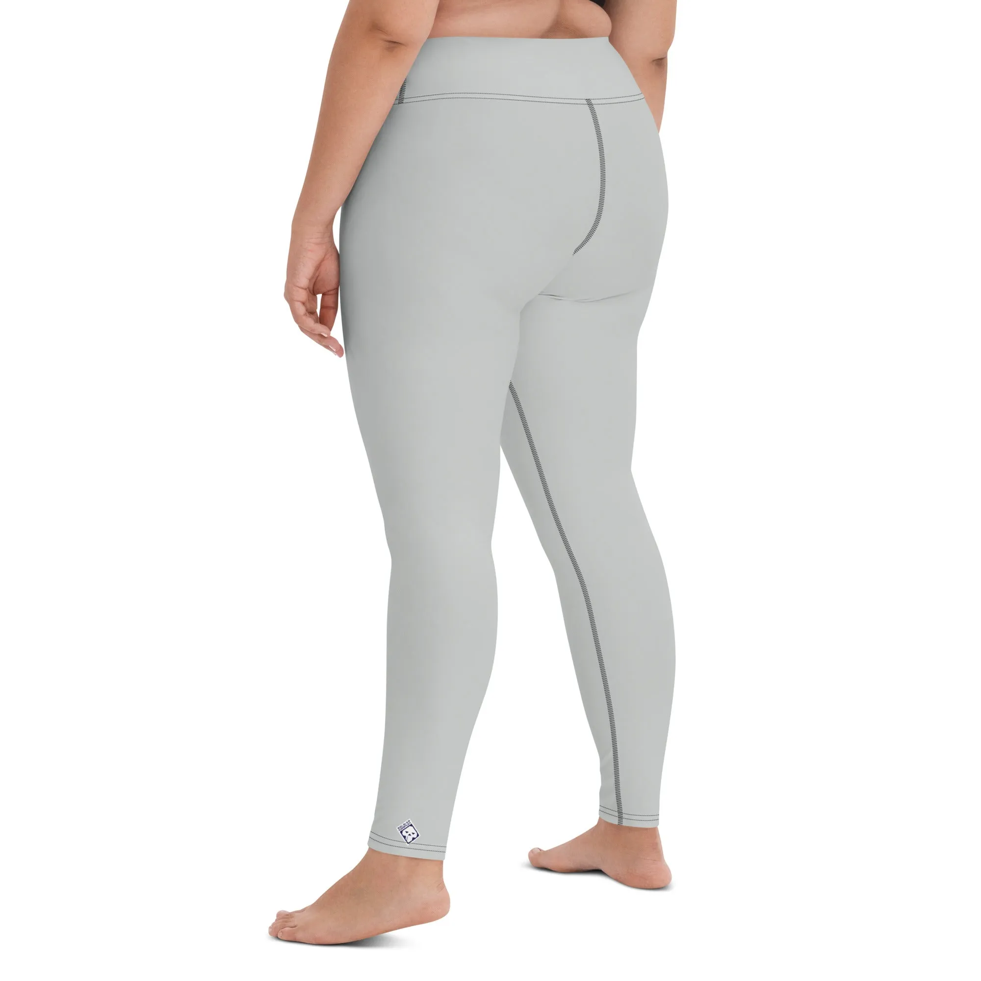 Active Chic: Women's Solid Color Yoga Pants Leggings - Smoke