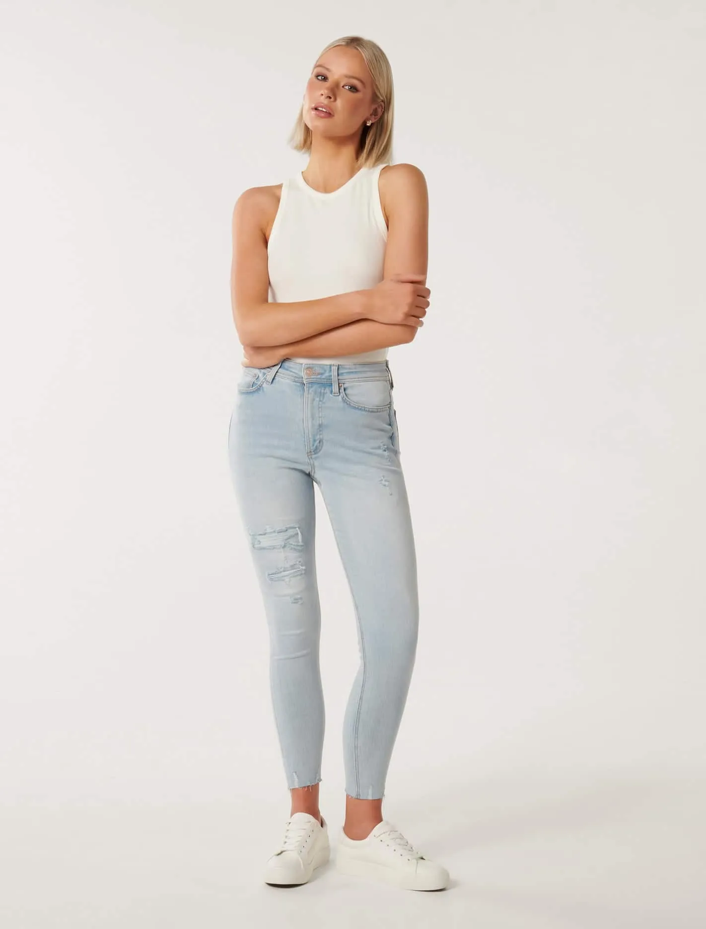 Ashley Mid-Rise Ankle Skinny Jeans