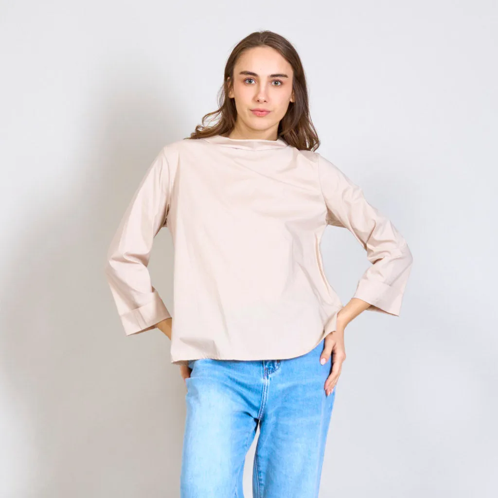 Basic solid color blouse wholesale