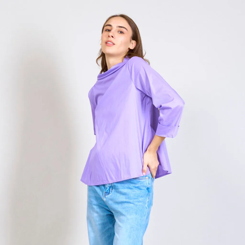 Basic solid color blouse wholesale