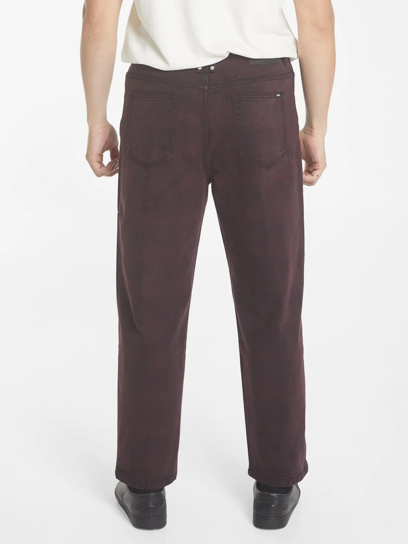 Big Slacker Barrio Check Denim Jean - Deep Plum