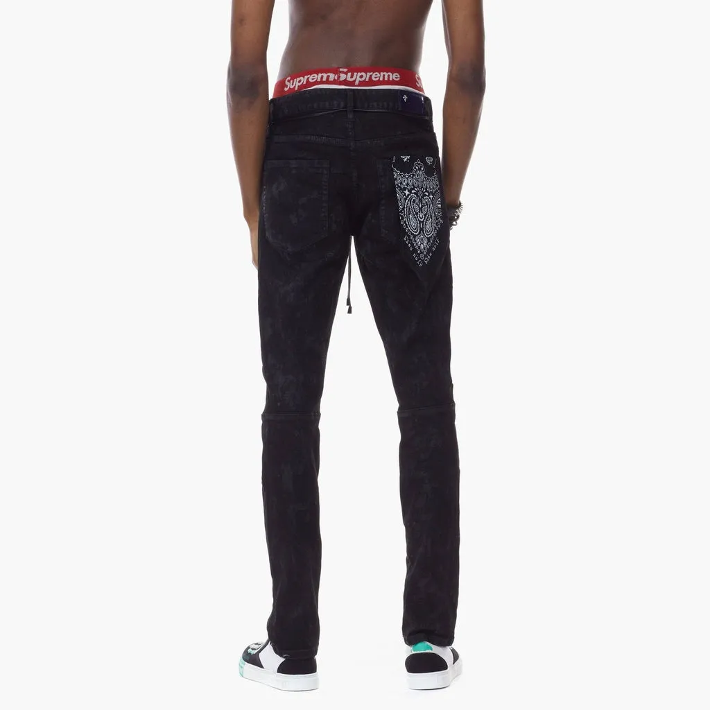 Bleunoir Painted Effect Ripoff Jeans - Steel Black