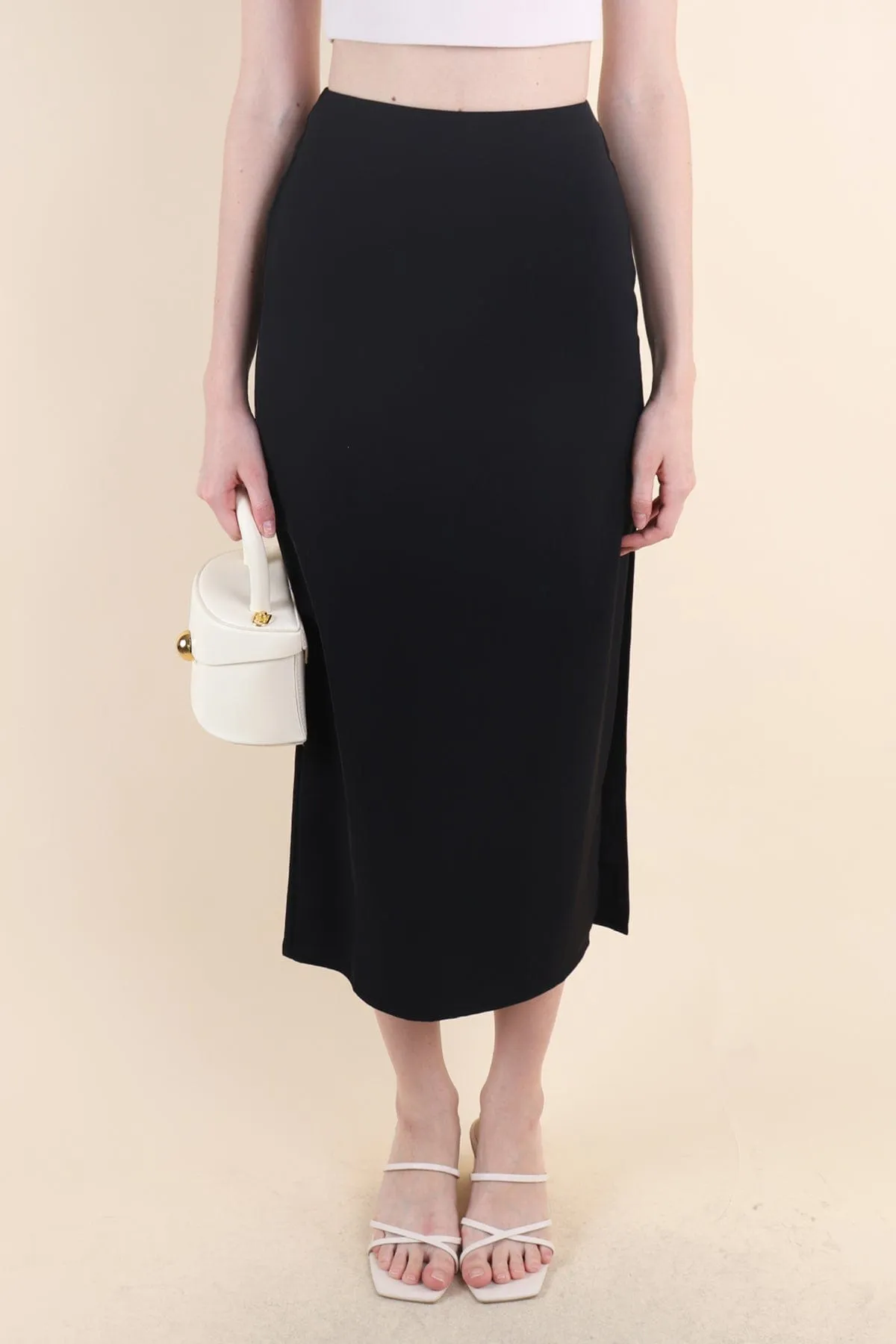 CALIA MIDI SKIRT IN BLACK