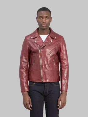 Double Helix "Deviant" Double Rider's Horsehide Jacket Burgundy