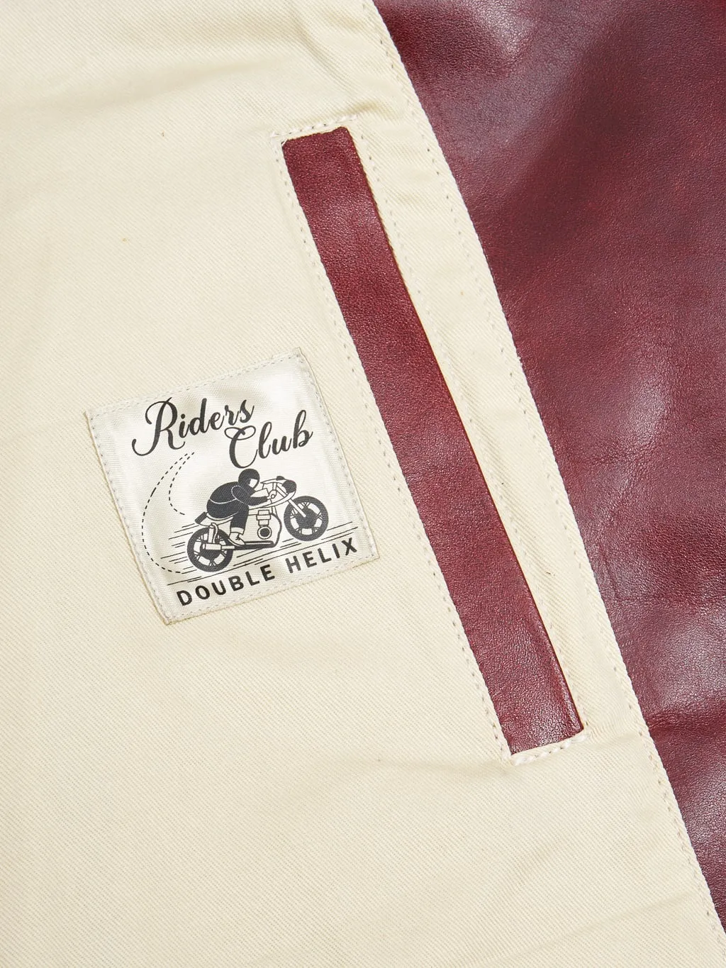 Double Helix "Deviant" Double Rider's Horsehide Jacket Burgundy