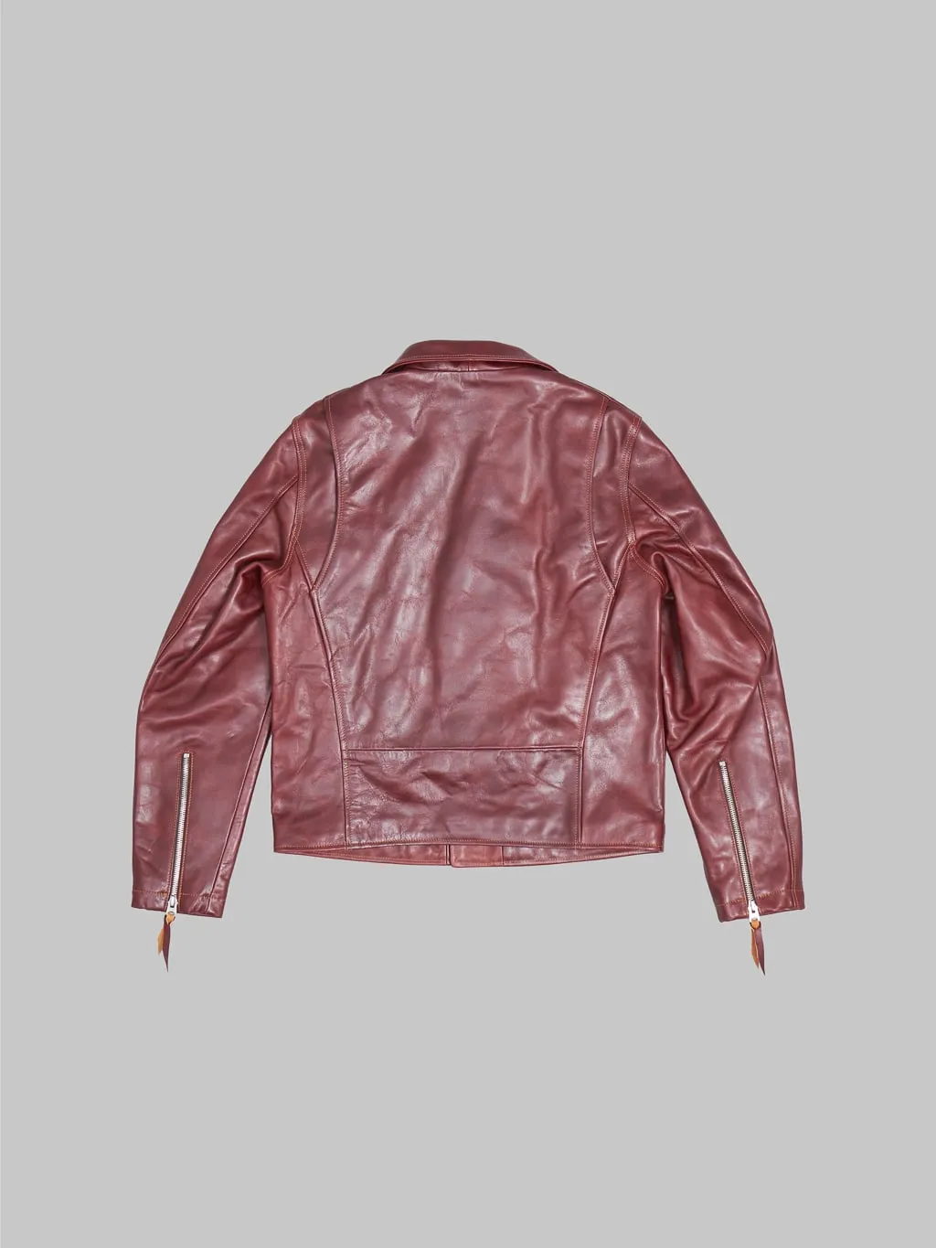 Double Helix "Deviant" Double Rider's Horsehide Jacket Burgundy