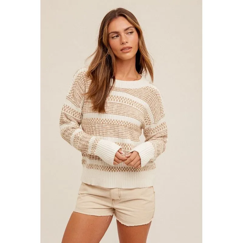 Fashion Round Neck Sweater Pullover