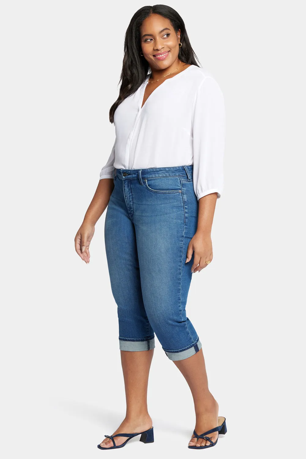 Marilyn Straight Crop Jeans In Plus Size - Windfall