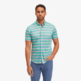 Men's Mizzen   Main | Halyard Short Sleeve | Green Multi Stripe