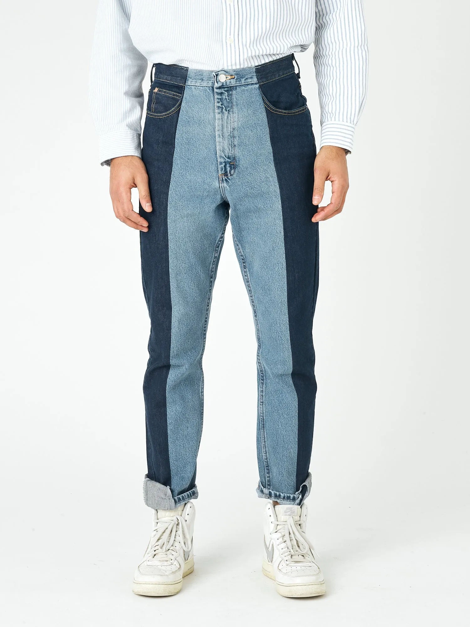 Men's Straight Leg Jean Dark/Light Blue