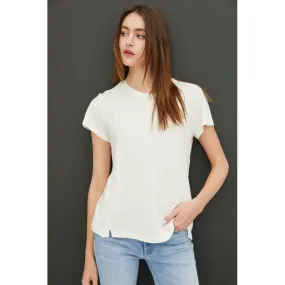 Perfect Classic Round Neck Split Hem T-Shirt