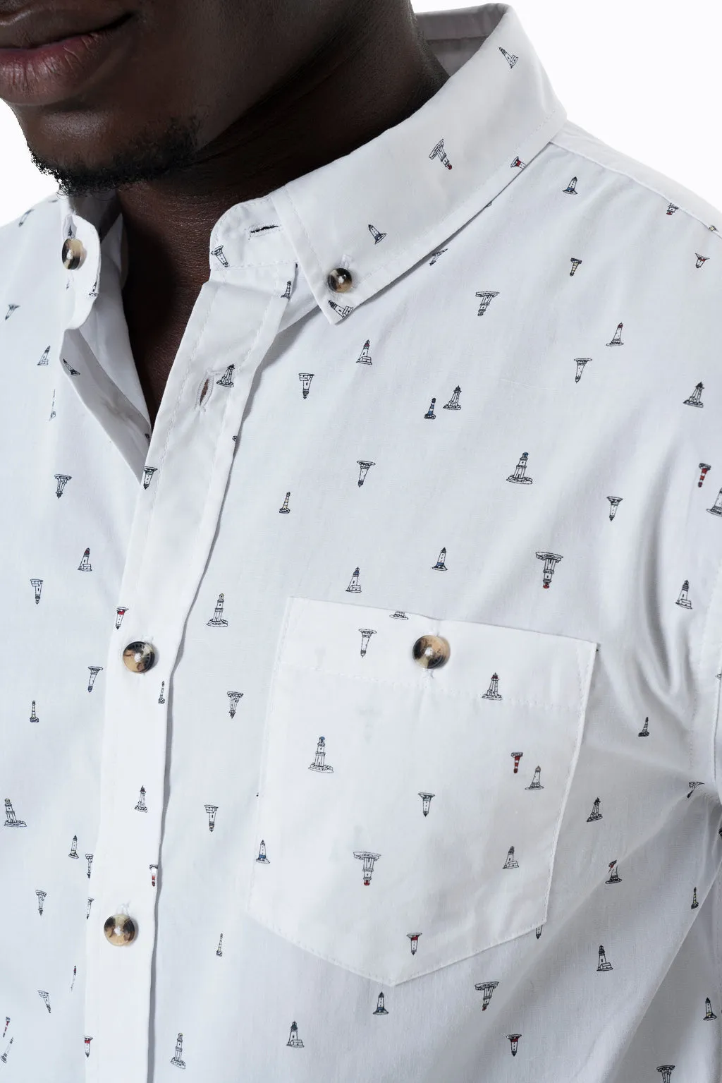 Printed Shirt _ 143019 _ Optic White