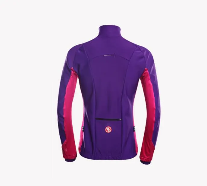 Purple Rose Women Long Sleeve Cycling Jacket