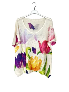 Tulips Mesh Tee Sweater