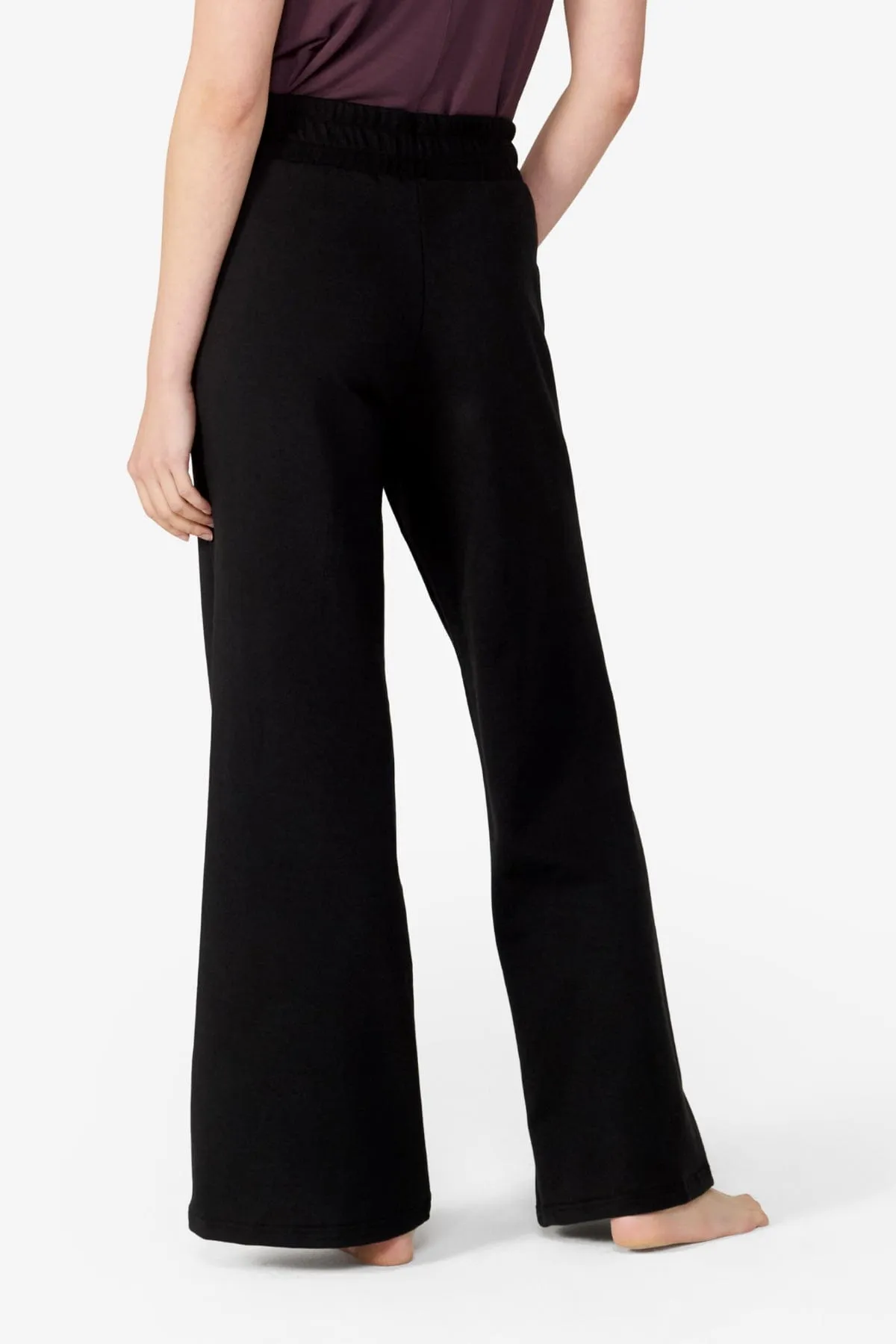 Wide Leg Sweatpant in Black